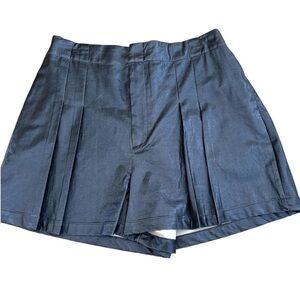 New HOUSE OF HARLOW 1960 Metallic Pleated Balloon Shorts